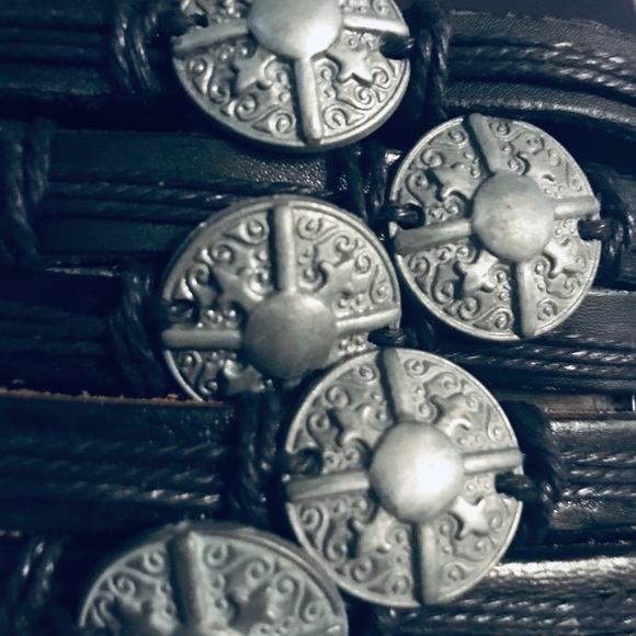 Viking Warrior Spartan Shield Unisex Handmade Vintage Adjustable Bracelet - Picture 8 of 8